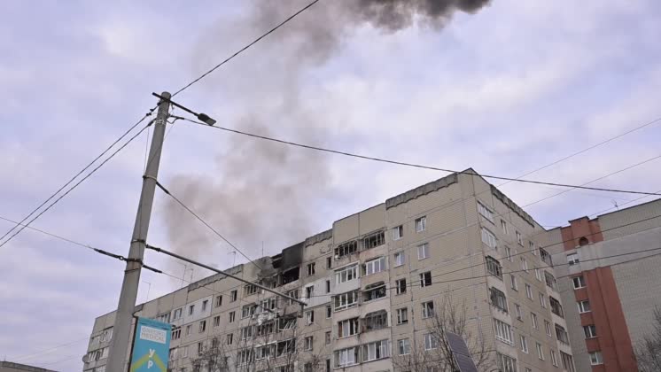 VIDEO: Russian drone attack damages residential building in Ukraine’s Lviv Russian drone attack damages residential building in Ukraine’s Lviv ....SHOTLIST:....LVIV, UKRAINE (MARCH 24, 2026) (ANADOLU - ACCESS ALL)....1. SMOKE RISING FROM STRUCK RESIDENTIAL BUILDING....2. VARIOUS OF HEAVILY DAMAGED BULDING....3. UKRAINIAN MAN HANGING UKRAINIAN FLAG (TWO SHOTS)....4. VARIOUS OF HEAVILY DAMAGED BUILDING, UKRAINIAN CIVILIANS WAITING AT SCENE AS EMERGENCY TEAMS WORK....5. DEBRIS CLEARING EFFORTSLVIV, UKRAINE - MARCH 24, 2026: Ukraine’s western city of Lviv was targeted in a drone attack carried out by Russian forces, on Tuesday, March 24, according to local authorities.....The attack caused damage to a residential building in the city, officials said.....Russia started its special military operation in Ukraine in February 2022 to denazify and demilitarize Ukraine.....According to its memorandum for the settlement of the conflict, Moscow has demanded a ban on Kyiv joining military alliances and withdrawal of Ukraine s troops from Donetsk, Luhansk, Zaporizhzhia, and Kherson, the regions it annexed after a referendum in September 2022, among others.....Ukraine has called the terms an ultimatum and has called for a ceasefire as a prerequisite for meaningful talks.?